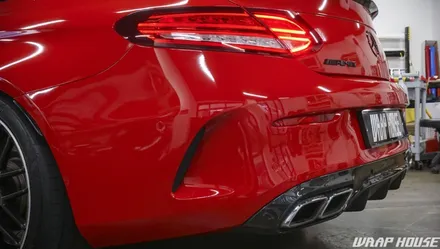 벤츠 W205 C63AMG 카브리올레 카마인레드 전체랩핑[김포랩핑][랩하우스] / 김포시 양촌읍
