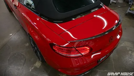 벤츠 W205 C63AMG 카브리올레 카마인레드 전체랩핑[김포랩핑][랩하우스] / 김포시 양촌읍