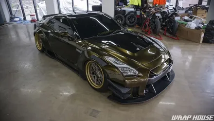 닛산 GTR R35 로켓버니 이노즈텍 미드나잇골드 전체랩핑[김포랩핑][랩하우스] / 김포시 양촌읍