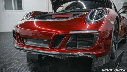 포르쉐 911 카레라 4 gts 카브리올레 이노즈텍 뱀파이어레드 전체랩핑+전면PPF 시공[김포랩핑][김포PPF][랩하우스] / 김포시 양촌읍