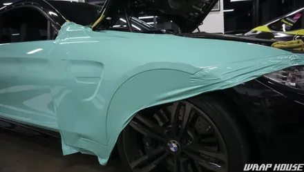 BMW F82 M4 헥시스 민트색 전체랩핑+오렌지 포인트랩핑 시공[김포랩핑전문업체][랩하우스] / 김포시 양촌읍
