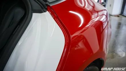 벤츠 AMG GT43 에이버리 유광 카마인레드 전체랩핑 시공[김포랩핑][랩하우스] / 김포시 양촌읍