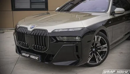 BMW I7 고광택 듀오톤랩핑과 크롬죽이기 작업![김포랩핑][랩하우스] / 김포시 양촌읍