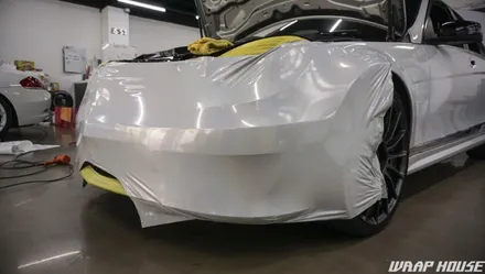 벤츠 C63 AMG 고스트 펄(홀로그램) 전체랩핑+그릴랩핑+커스텀 크롬데칼 시공[김포카스킨전문업체][랩하우스] / 김포시 양촌읍