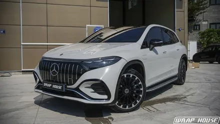 벤츠 EQS SUV LB볼케닉그레이 전체랩핑 시공[김포랩핑][랩하우스] / 김포시 양촌읍