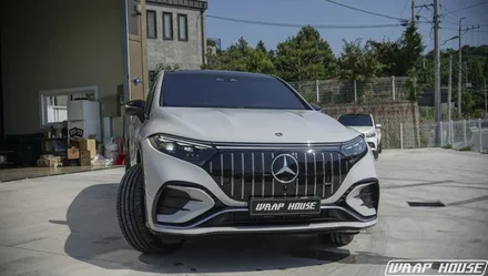 벤츠 EQS SUV LB볼케닉그레이 전체랩핑 시공[김포랩핑][랩하우스] / 김포시 양촌읍
