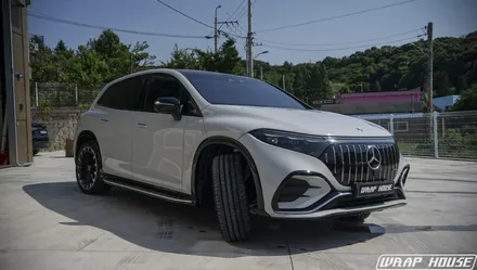 벤츠 EQS SUV LB볼케닉그레이 전체랩핑 시공[김포랩핑][랩하우스] / 김포시 양촌읍