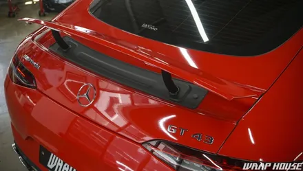 벤츠 AMG GT43 에이버리 유광 카마인레드 전체랩핑 시공[김포랩핑][랩하우스] / 김포시 양촌읍
