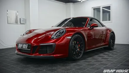 포르쉐 911 카레라 4 gts 카브리올레 이노즈텍 뱀파이어레드 전체랩핑+전면PPF 시공[김포랩핑][김포PPF][랩하우스] / 김포시 양촌읍