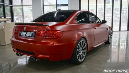 BMW E92 M3 3m사틴 스몰더링 레드 전체랩핑 시공[김포+카스킨+랩핑+PPF+시공+전문업체][랩하우스] / 김포시 양촌읍