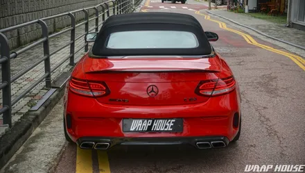 벤츠 W205 C63AMG 카브리올레 카마인레드 전체랩핑[김포랩핑][랩하우스] / 김포시 양촌읍
