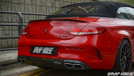 벤츠 W205 C63AMG 카브리올레 카마인레드 전체랩핑[김포랩핑][랩하우스] / 김포시 양촌읍
