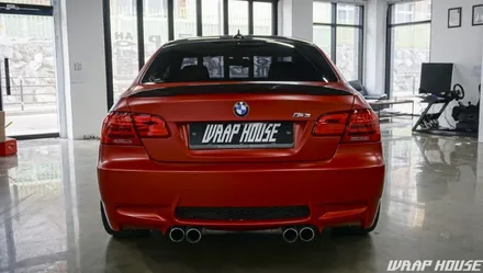 BMW E92 M3 3m사틴 스몰더링 레드 전체랩핑 시공[김포+카스킨+랩핑+PPF+시공+전문업체][랩하우스] / 김포시 양촌읍