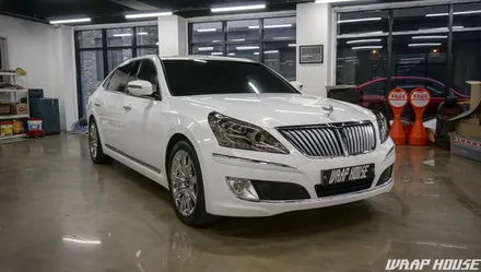 현대 에쿠스리무진(VL500) 3M 2080 화이트 골드 스파클 전체랩핑 시공[김포랩핑전문점][랩하우스] / 김포시 양촌읍