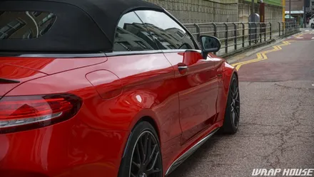 벤츠 W205 C63AMG 카브리올레 카마인레드 전체랩핑[김포랩핑][랩하우스] / 김포시 양촌읍
