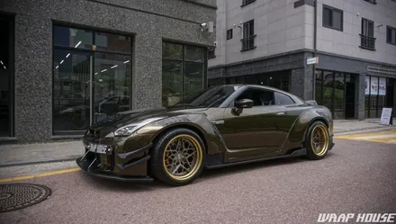 닛산 GTR R35 로켓버니 이노즈텍 미드나잇골드 전체랩핑[김포랩핑][랩하우스] / 김포시 양촌읍