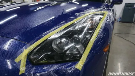 닛산 GTR R35 딥블루 메탈릭 전체랩핑 시공[김포 랩핑전문점][랩하우스] / 김포시 양촌읍