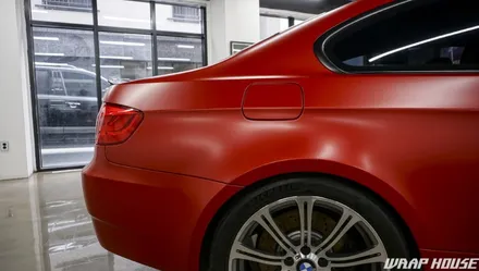 BMW E92 M3 3m사틴 스몰더링 레드 전체랩핑 시공[김포+카스킨+랩핑+PPF+시공+전문업체][랩하우스] / 김포시 양촌읍