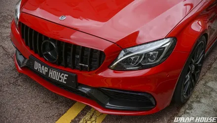 벤츠 W205 C63AMG 카브리올레 카마인레드 전체랩핑[김포랩핑][랩하우스] / 김포시 양촌읍