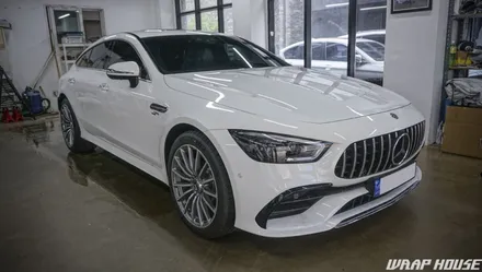 벤츠 AMG GT43 에이버리 유광 카마인레드 전체랩핑 시공[김포랩핑][랩하우스] / 김포시 양촌읍