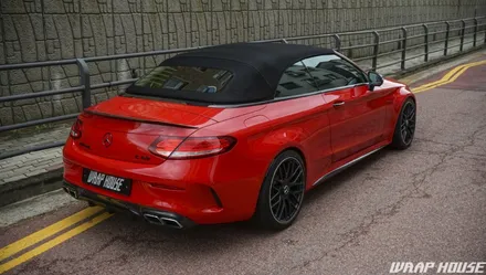 벤츠 W205 C63AMG 카브리올레 카마인레드 전체랩핑[김포랩핑][랩하우스] / 김포시 양촌읍
