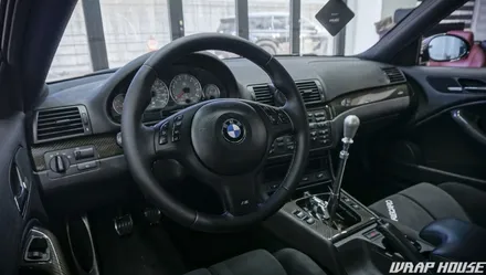 BMW E46 M3 실버브러쉬 실내랩핑[김포랩핑][랩하우스] / 김포시 양촌읍