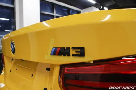 BMW F80 M3 옐로우 페인트워크 에디션 전체랩핑 시공[김포+수입차+랩핑+카스킨+PPF+생활보호+신차+패키지][랩하우스] / 김포시 양촌읍