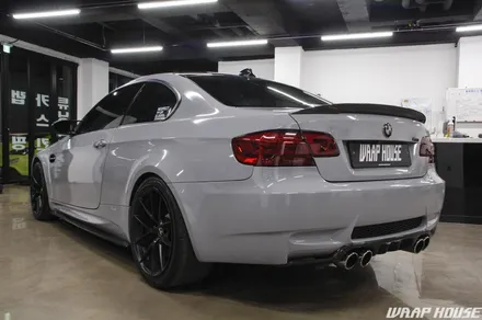BMW E92 M3 나르도 그레이 전체랩핑 시공[김포+수입차+카스킨+시멘트+쿨그레이+3M][랩하우스] / 김포시 양촌읍