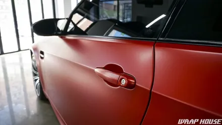 BMW E92 M3 3m사틴 스몰더링 레드 전체랩핑 시공[김포+카스킨+랩핑+PPF+시공+전문업체][랩하우스] / 김포시 양촌읍