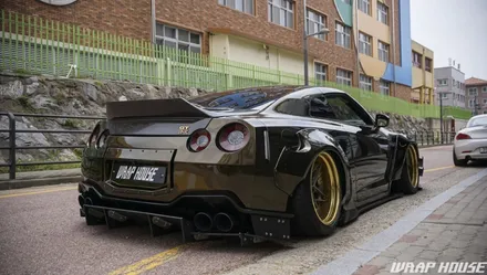 닛산 GTR R35 로켓버니 이노즈텍 미드나잇골드 전체랩핑[김포랩핑][랩하우스] / 김포시 양촌읍
