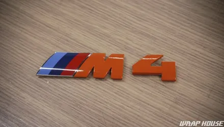BMW F82 M4 헥시스 민트색 전체랩핑+오렌지 포인트랩핑 시공[김포랩핑전문업체][랩하우스] / 김포시 양촌읍