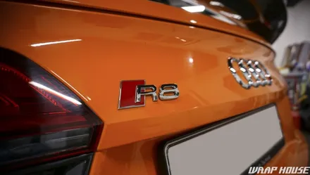 아우디 R8(4S) 사틴화이트 전체랩핑 시공[김포랩핑전문업체][랩하우스] / 김포시 양촌읍