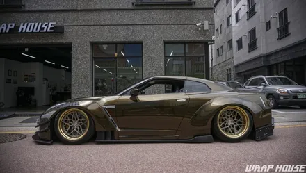 닛산 GTR R35 로켓버니 이노즈텍 미드나잇골드 전체랩핑[김포랩핑][랩하우스] / 김포시 양촌읍