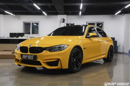 BMW F80 M3 옐로우 페인트워크 에디션 전체랩핑 시공[김포+수입차+랩핑+카스킨+PPF+생활보호+신차+패키지][랩하우스] / 김포시 양촌읍
