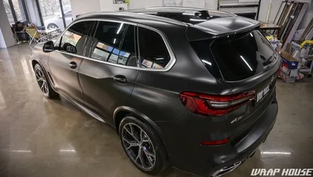 BMW X5(G05) 에이버리 사틴블랙 전체랩핑 시공[김포자동차랩핑 전문업체][랩하우스] / 김포시 양촌읍