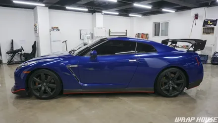 닛산 GTR R35 딥블루 메탈릭 전체랩핑 시공[김포 랩핑전문점][랩하우스] / 김포시 양촌읍