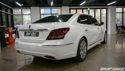 현대 에쿠스리무진(VL500) 3M 2080 화이트 골드 스파클 전체랩핑 시공[김포랩핑전문점][랩하우스] / 김포시 양촌읍