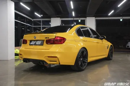 BMW F80 M3 옐로우 페인트워크 에디션 전체랩핑 시공[김포+수입차+랩핑+카스킨+PPF+생활보호+신차+패키지][랩하우스] / 김포시 양촌읍