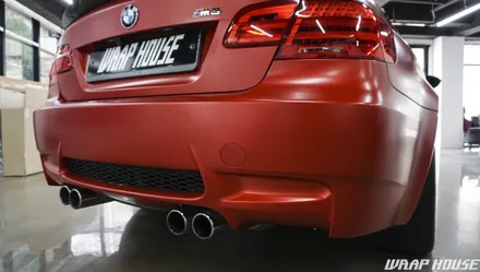 BMW E92 M3 3m사틴 스몰더링 레드 전체랩핑 시공[김포+카스킨+랩핑+PPF+시공+전문업체][랩하우스] / 김포시 양촌읍