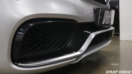 벤츠 E63 AMG 사틴 화이트 알루미늄(사틴실버) 전체랩핑[김포 카스킨 전문업체][랩하우스] / 김포시 양촌읍