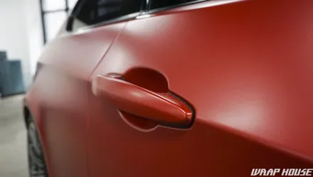 BMW E92 M3 3m사틴 스몰더링 레드 전체랩핑 시공[김포+카스킨+랩핑+PPF+시공+전문업체][랩하우스] / 김포시 양촌읍
