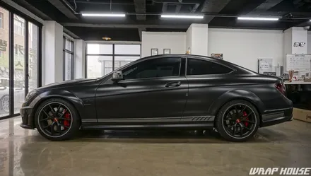 벤츠 C63 AMG 쿠페 사이드데칼 시공[데칼시공전문][김포랩핑][랩하우스] / 김포시 양촌읍