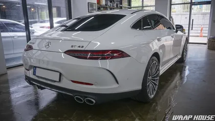 벤츠 AMG GT43 에이버리 유광 카마인레드 전체랩핑 시공[김포랩핑][랩하우스] / 김포시 양촌읍