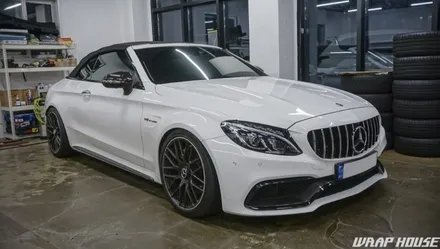 벤츠 W205 C63AMG 카브리올레 카마인레드 전체랩핑[김포랩핑][랩하우스] / 김포시 양촌읍