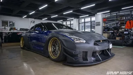 닛산 GTR R35 로켓버니 이노즈텍 미드나잇골드 전체랩핑[김포랩핑][랩하우스] / 김포시 양촌읍