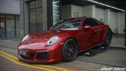 포르쉐 911 카레라 4 gts 카브리올레 이노즈텍 뱀파이어레드 전체랩핑+전면PPF 시공[김포랩핑][김포PPF][랩하우스] / 김포시 양촌읍