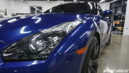 닛산 GTR R35 딥블루 메탈릭 전체랩핑 시공[김포 랩핑전문점][랩하우스] / 김포시 양촌읍