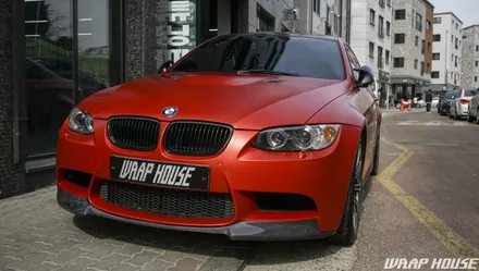 BMW E92 M3 3m사틴 스몰더링 레드 전체랩핑 시공[김포+카스킨+랩핑+PPF+시공+전문업체][랩하우스] / 김포시 양촌읍