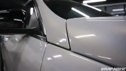 벤츠 C63 AMG 고스트 펄(홀로그램) 전체랩핑+그릴랩핑+커스텀 크롬데칼 시공[김포카스킨전문업체][랩하우스] / 김포시 양촌읍