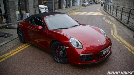 포르쉐 911 카레라 4 gts 카브리올레 이노즈텍 뱀파이어레드 전체랩핑+전면PPF 시공[김포랩핑][김포PPF][랩하우스] / 김포시 양촌읍